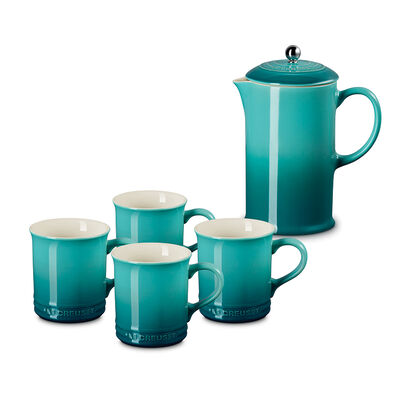 Cafeti&egrave;re &agrave; piston et 4 tasses classiques